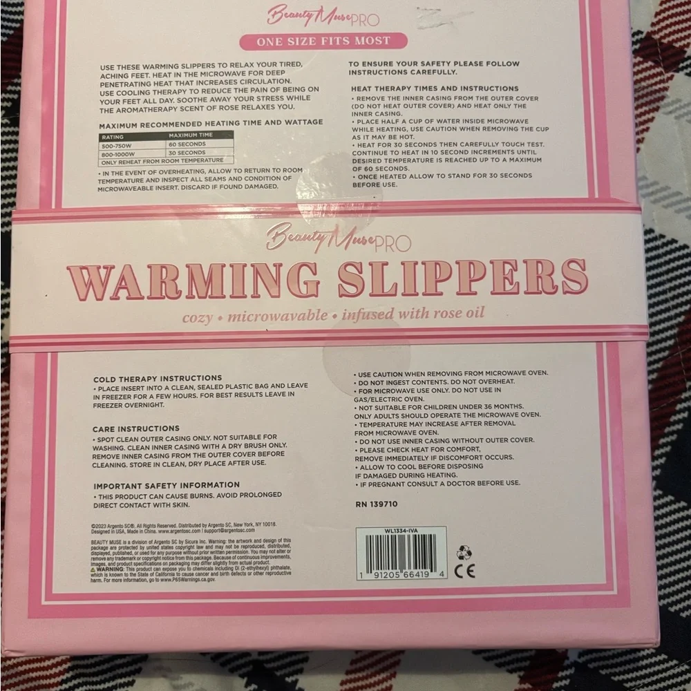 White Warming Slippers - Picture 2 of 2